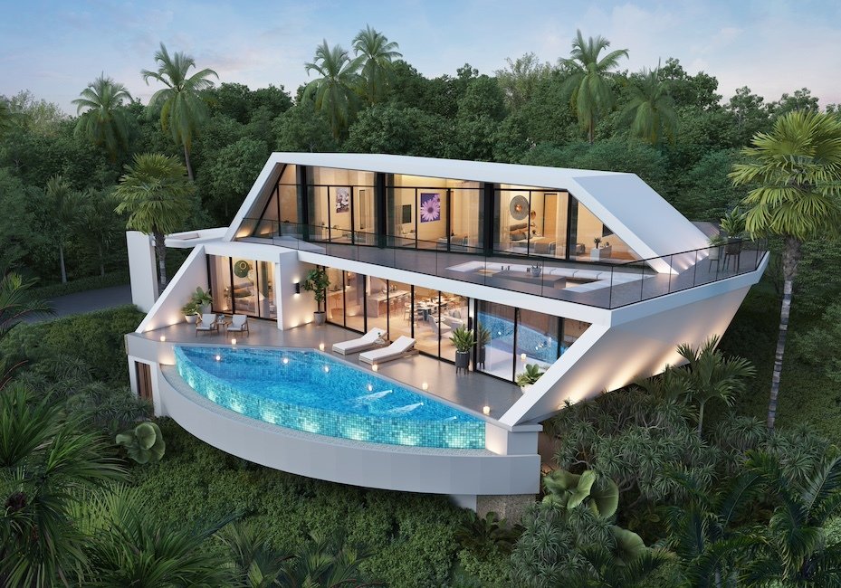 Luxurious 5-Bedroom Pool Villas in Bophut – Panoramic Ocean Views & Prime Island Living