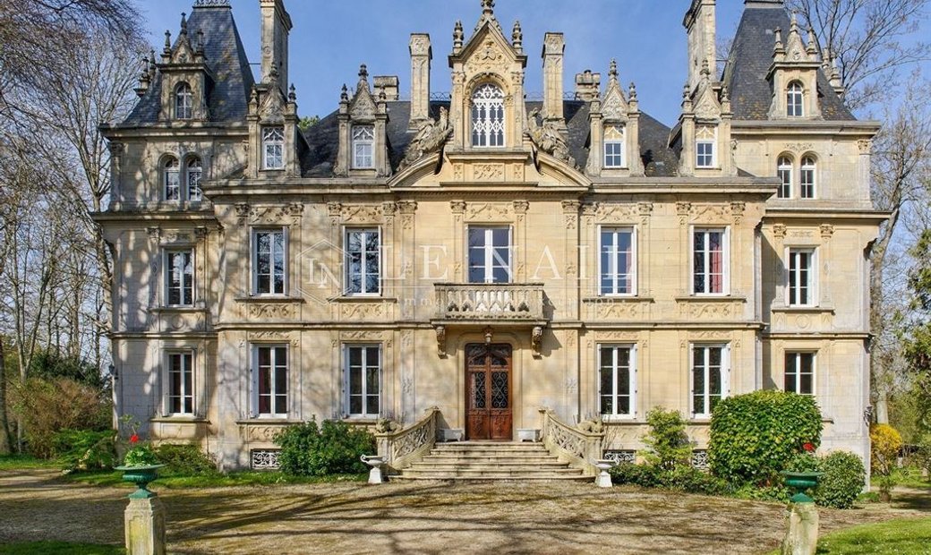 20 Minutes From The Sea : 19th C. Neogothic Style Chateau In Normandy