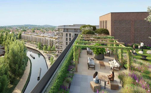 View of Luxury lake view apartments for sale in Wembley Park, England, United ...