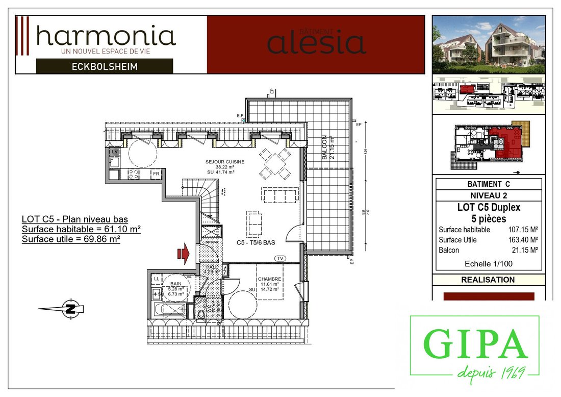 Apartment in Sud, Eckbolsheim, France 1 - 12843818