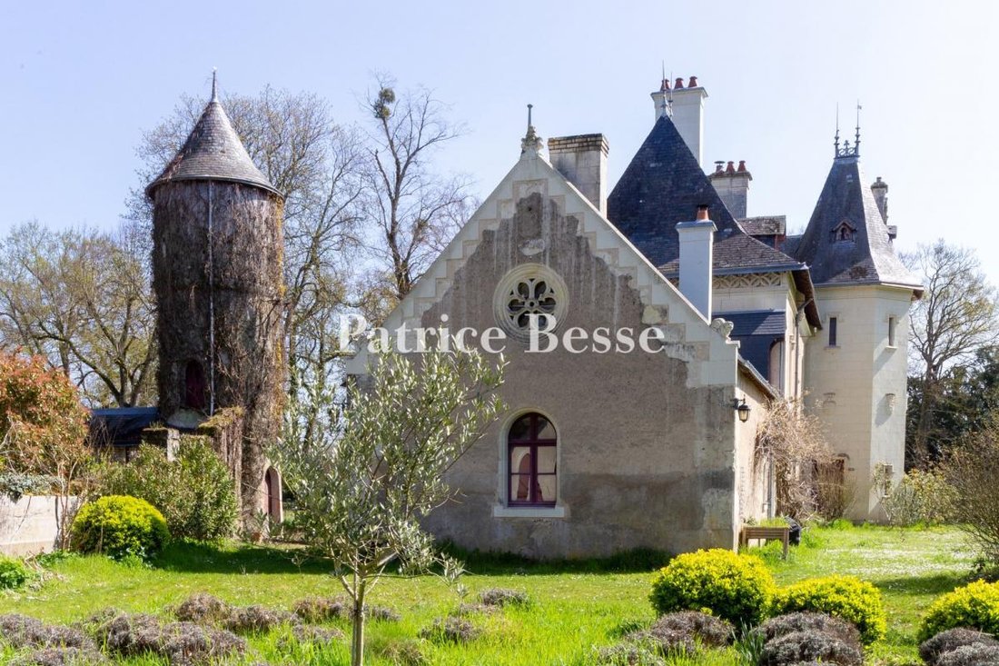 A Neo-Gothic Dream: Moated Château Between Vine & River in Saumur’s Golden Valley