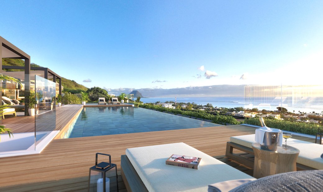 "Modern Rez+2 Home With Communal Pool In Tamarin In Rivière Noire ...