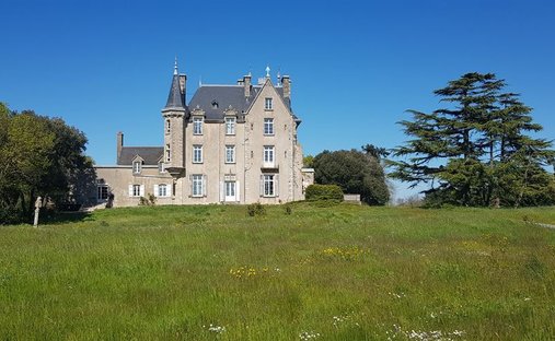 Castle in Lac de Maine-Molière, Angers, France 1