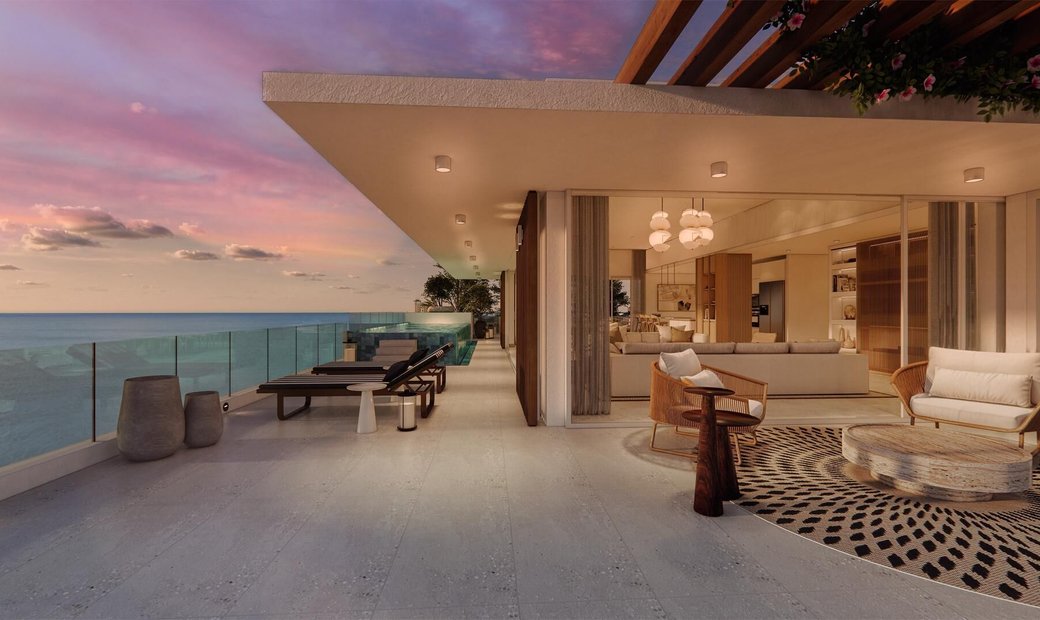 Snapshot of Private Patio Waterfront Penthouse For Sale With Spa Access