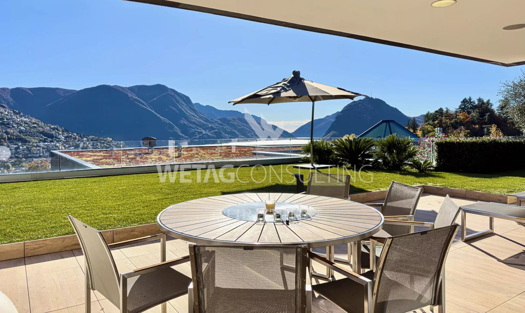 Picture of Luxury Lake View Apartment Finished To The In Lugano, Ticino ...