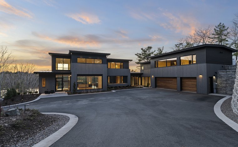 Houselisting Canada Luxury Modern Homes Canada Big Luxury, Modern House At Dusk, Night