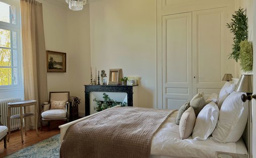 5 Min From Sainte Foy La Grande: Historic Castle Of 600m², Its Vineyard Of 85ha, Gîtes, Stable And 3