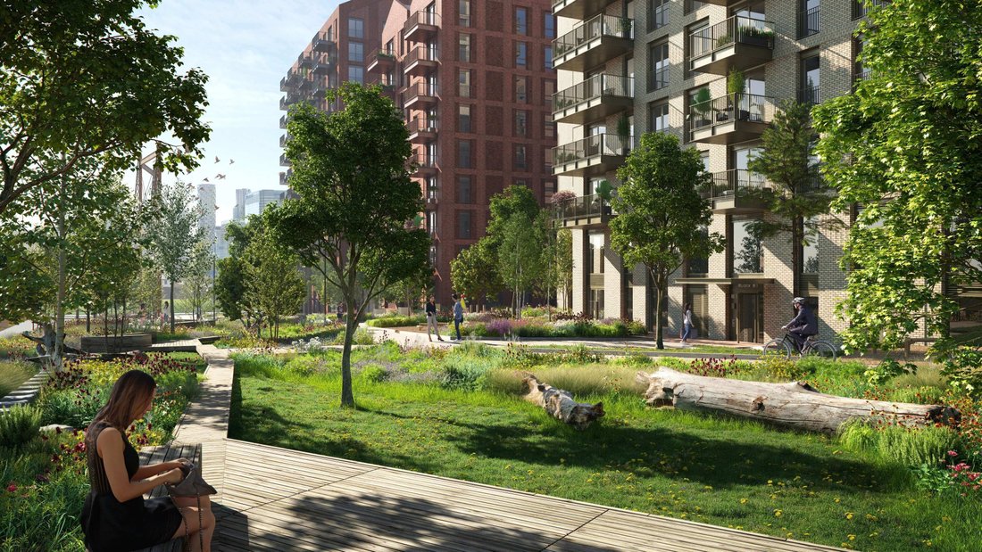 Photo inspiration: Picture Idea: Riverside Apartments Surrounded By Nature In London England United Kingdom