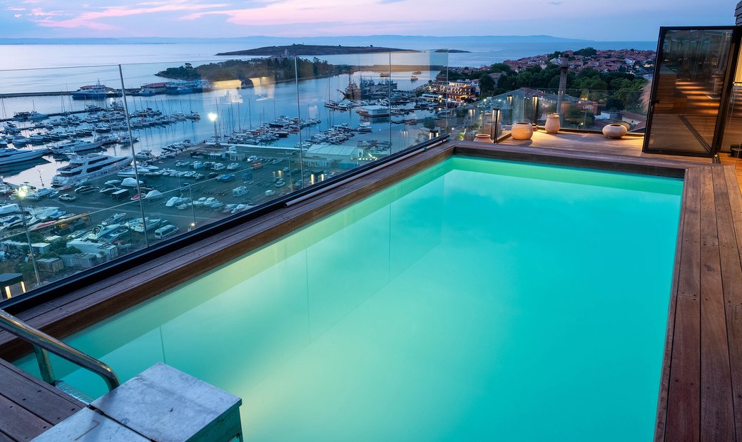 Image showcasing Luxury penthouse in Marbella with infinity pool - Book online now