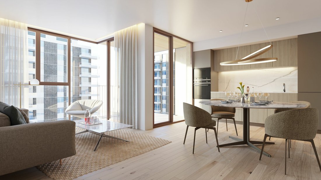 33 Luxury Penthouses with Major Opulence - Architectural Digest - Penthouse Apartment With Textured Kitchen Island