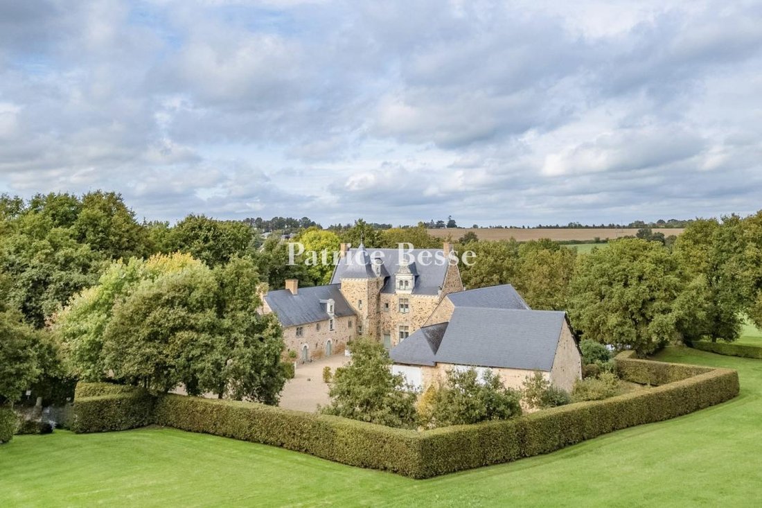 Whispers of the Renaissance: A 12th-Century Moated Manor in Haut-Anjou’s Golden Light