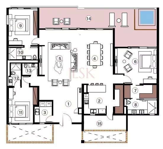 Apartment in Trou-aux-Biches, Pamplemousses District, Mauritius 3 - 12889346