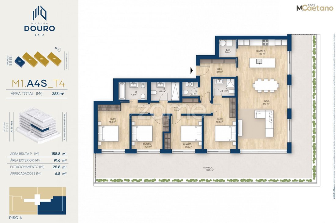 Apartment in Canidelo, Porto District, Portugal 3 - 13078778