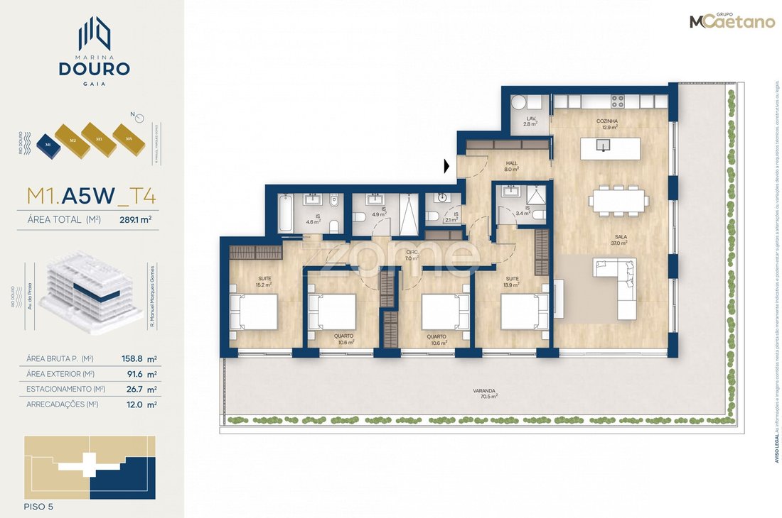 Apartment in Canidelo, Porto District, Portugal 3 - 13078803