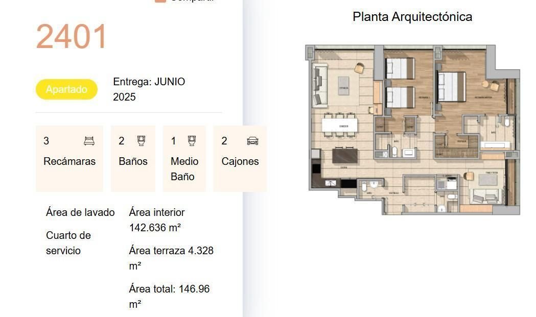 Apartment in Naucalpan de Juárez, State of Mexico, Mexico 5 - 15803822