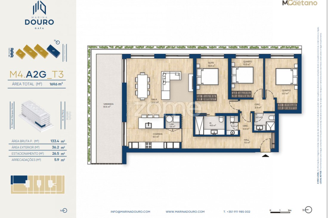 Wohnung in Canidelo, Distrikt Porto, Portugal 2 - 14594912