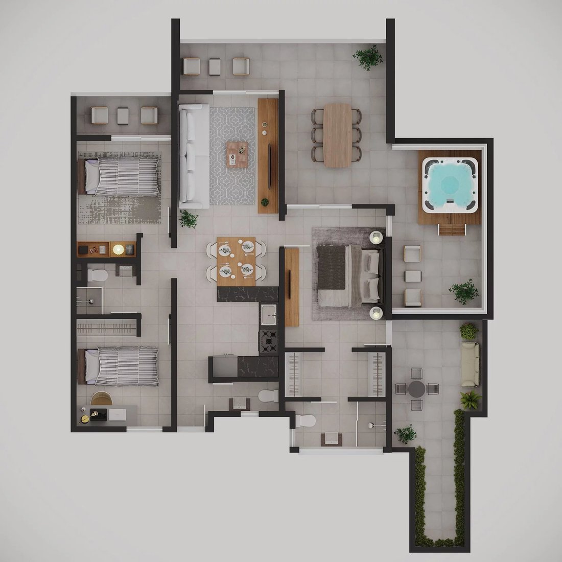 Apartment in Flic en Flac, Rivière Noire District, Mauritius 5 - 15831566