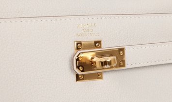 Hermès Kelly 25 Gris Pale Togo with Gold Hardware
