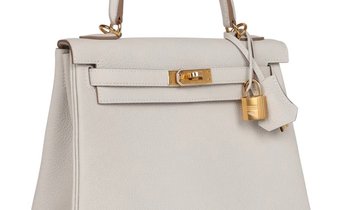 Hermès Kelly 25 Gris Pale Togo with Gold Hardware