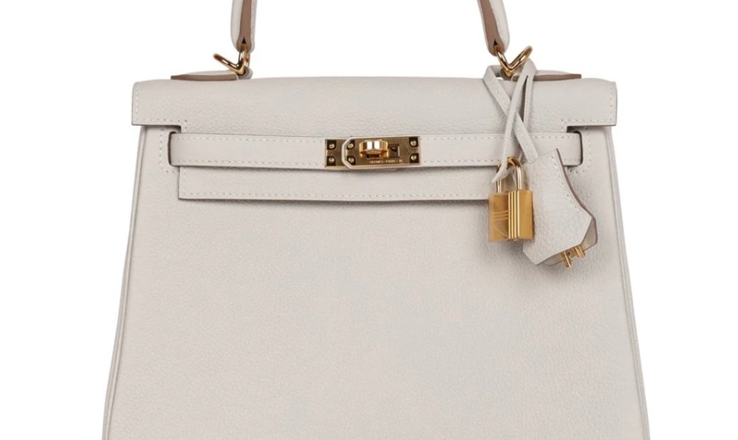 Hermès Kelly 25 Gris Pale Togo with Gold Hardware