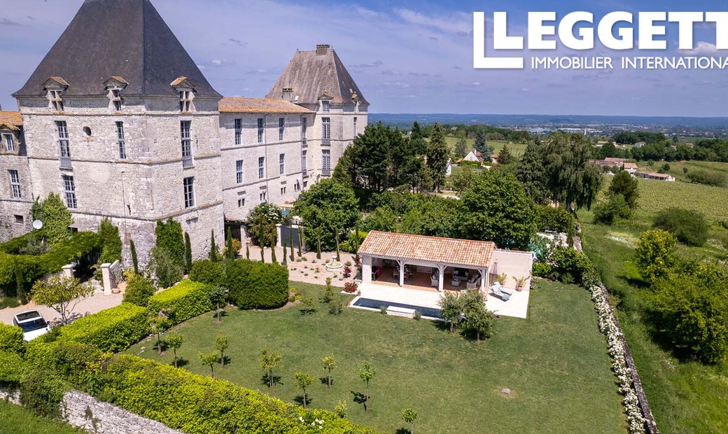 Luxurious And Spacious Furnished (16th Century) Chateau Wing With Landscaped Gardens, Views And Swim