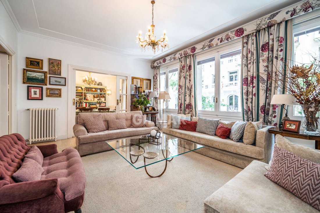 Madrid apartment building interior courtyard Salamanca