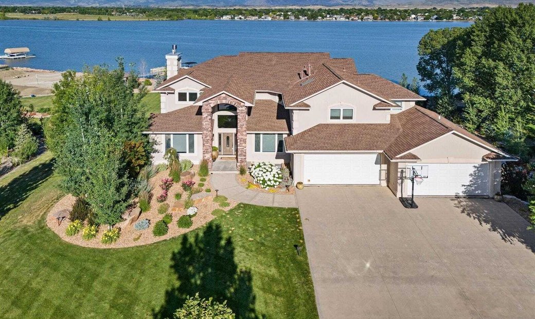 View of The Ultimate In Luxury Lakefront Living In Loveland, Colorado, United ...