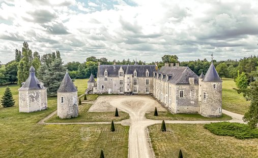 Castle in Gare-Croix Verte-Ile Offard-Millocheau, Saumur, France 1