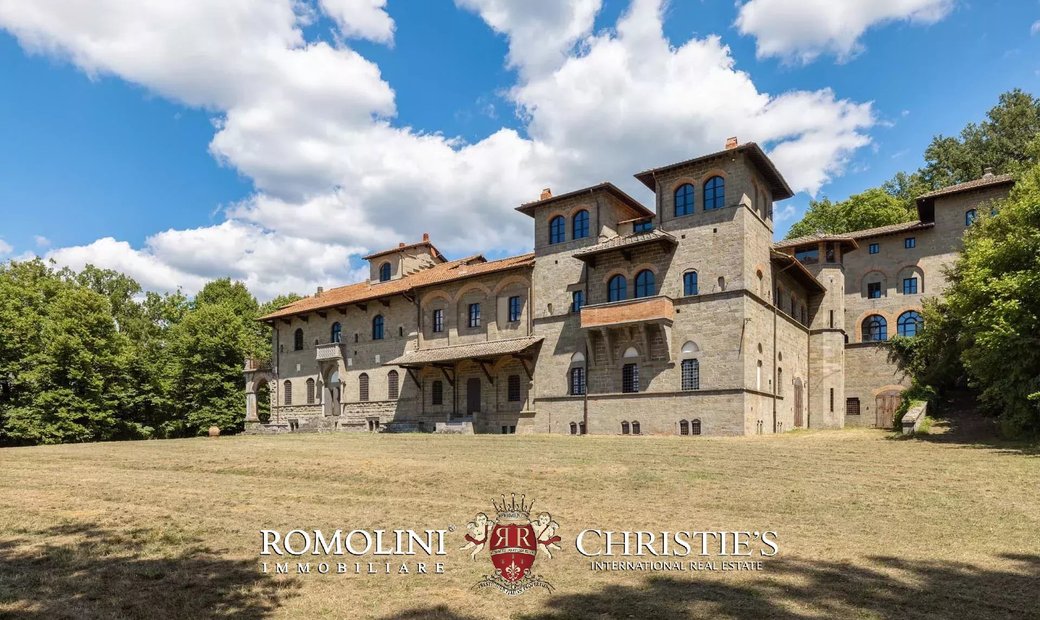 Neo Gothic Castle With Park For Sale In Vallombrosa, Tuscany