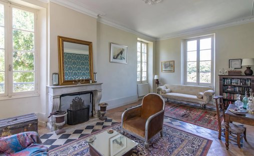 5 Min From Sainte Foy La Grande: Historic Castle Of 600m², Its Vineyard Of 85ha, Gîtes, Stable And 3