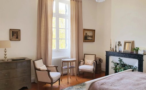 5 Min From Sainte Foy La Grande: Historic Castle Of 600m², Its Vineyard Of 85ha, Gîtes, Stable And 3