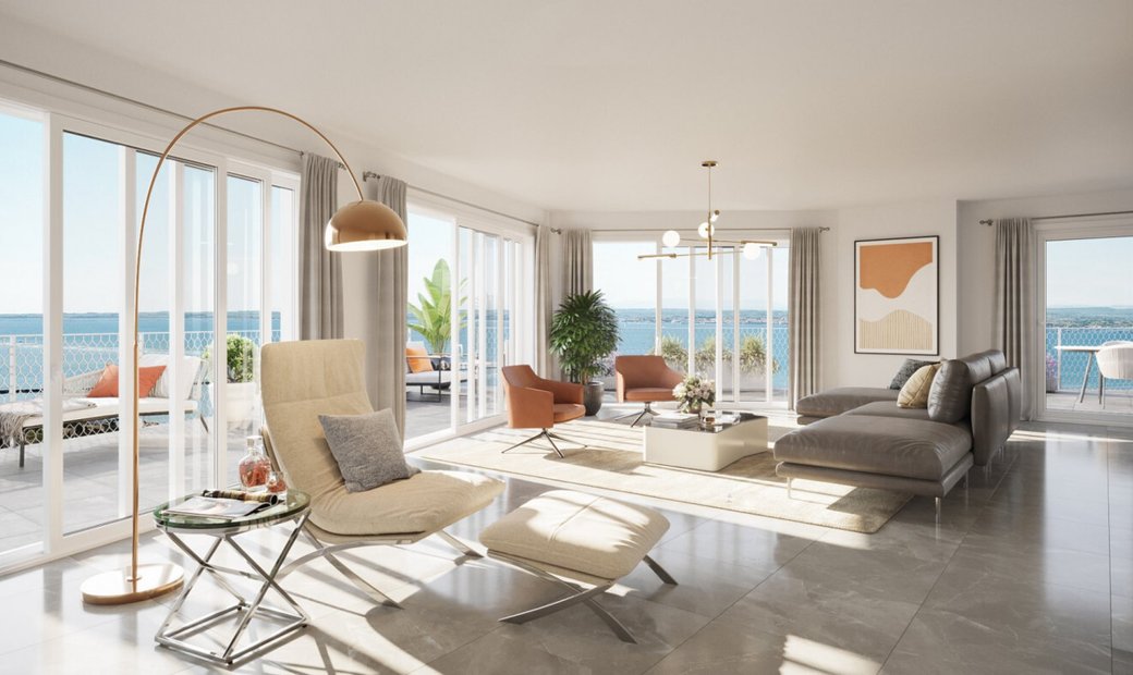 Illustration of Pond Condo With Penthouse View