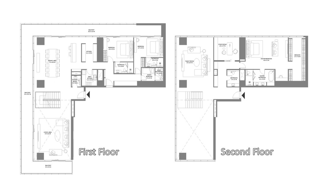 Penthouse in Emaar Beachfront, Dubai, United Arab Emirates 3 - 16036013