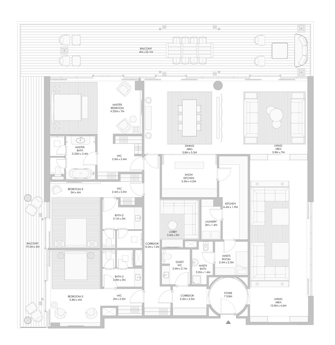 Apartment in Palm Jumeirah, Dubai, United Arab Emirates 3 - 16036023