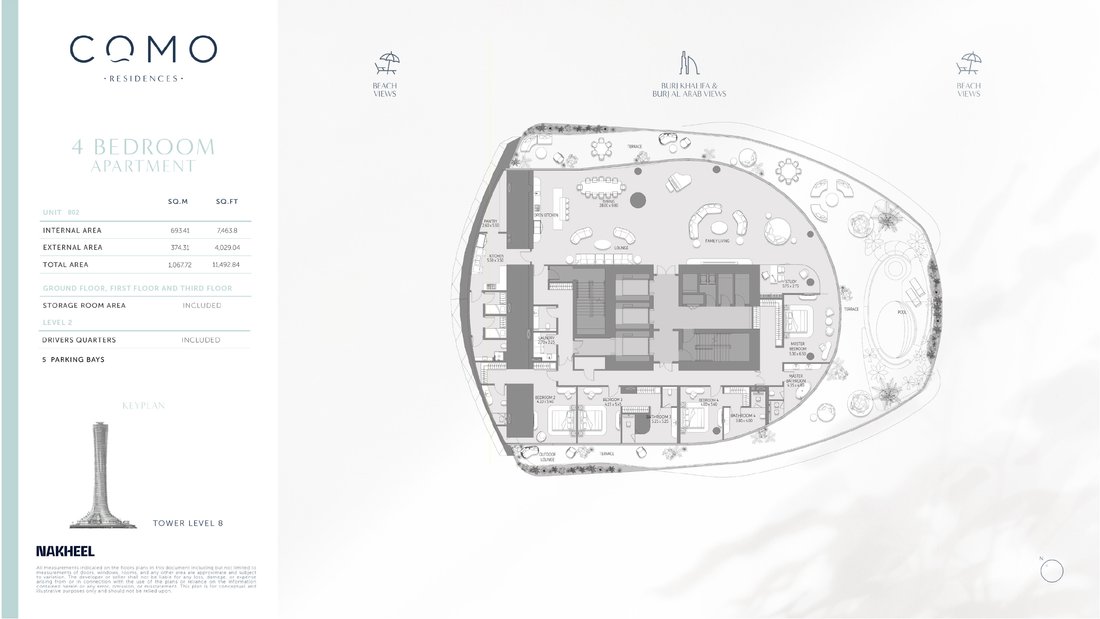 Apartment in Palm Jumeirah, Dubai, United Arab Emirates 4 - 16036036