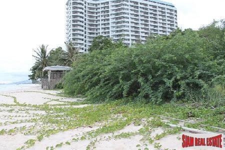 An absolute beachfront land for sale.