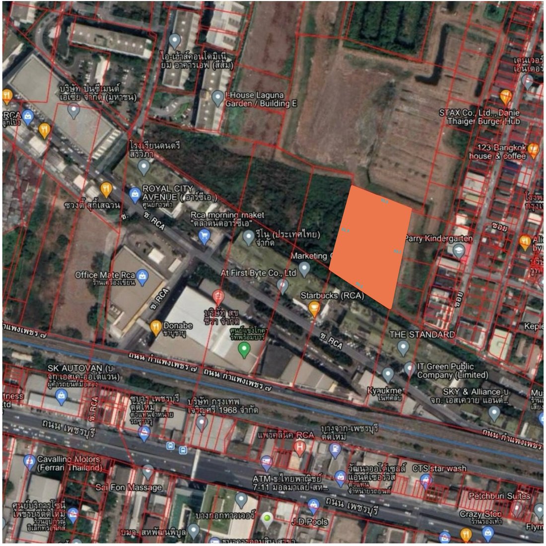 Land For Sale in RCA ( Rama 9 ) Just Minutes from MRT Phetchaburi Station , Bangkok.
