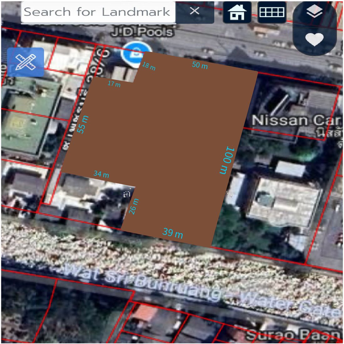 Beautiful Land for Sale in Huai Khwang ( New Phetchaburi Road), Ratchada Bangkok.