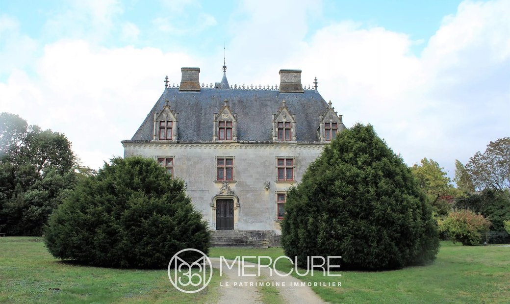 19th C. Chateau In Green Setting