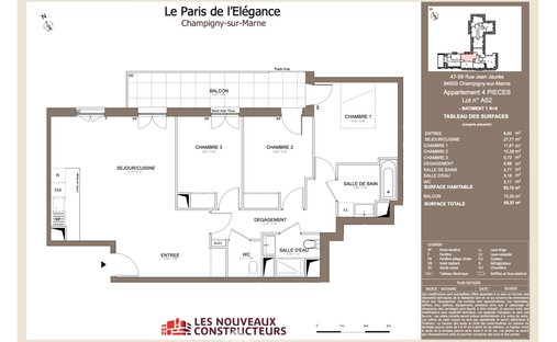 Apartamento en Centre Ville-Coteaux, Champigny-sur-Marne, Francia 1