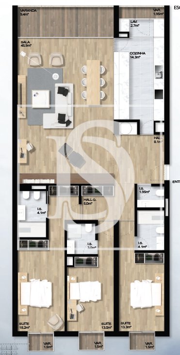 Apartment in Mafamude e Vilar do Paraiso, Porto District, Portugal 3 - 16172118