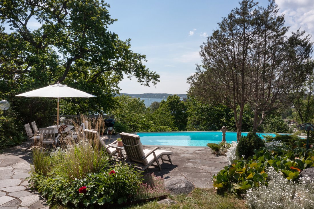 Single Story Villa With Pool Set In In Saltsjöbaden, Stockholm County ...