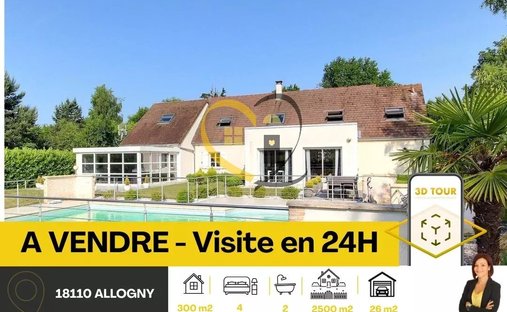 Castle for Sale in Allogny, Centre-Val de Loire, France