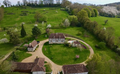 2h From Paris, In The Heart Of The Pays D’auge Area. A Listed 16th /18th Century Chateau Set In Abou