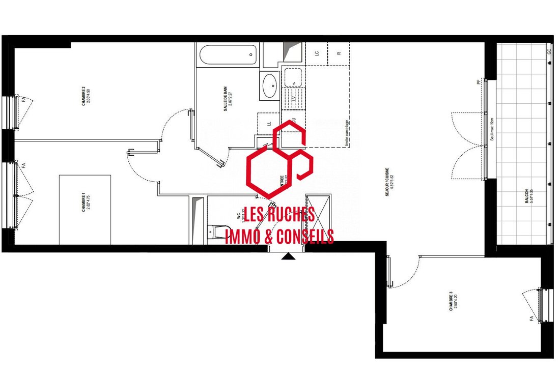 Apartment in Centre Ville Sud Ouest, Bussy-Saint-Georges, France 5 - 16271765
