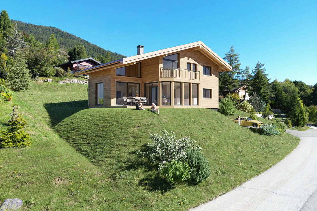 New Chalet In Mayens D'arbaz Panoramic View Main Residence