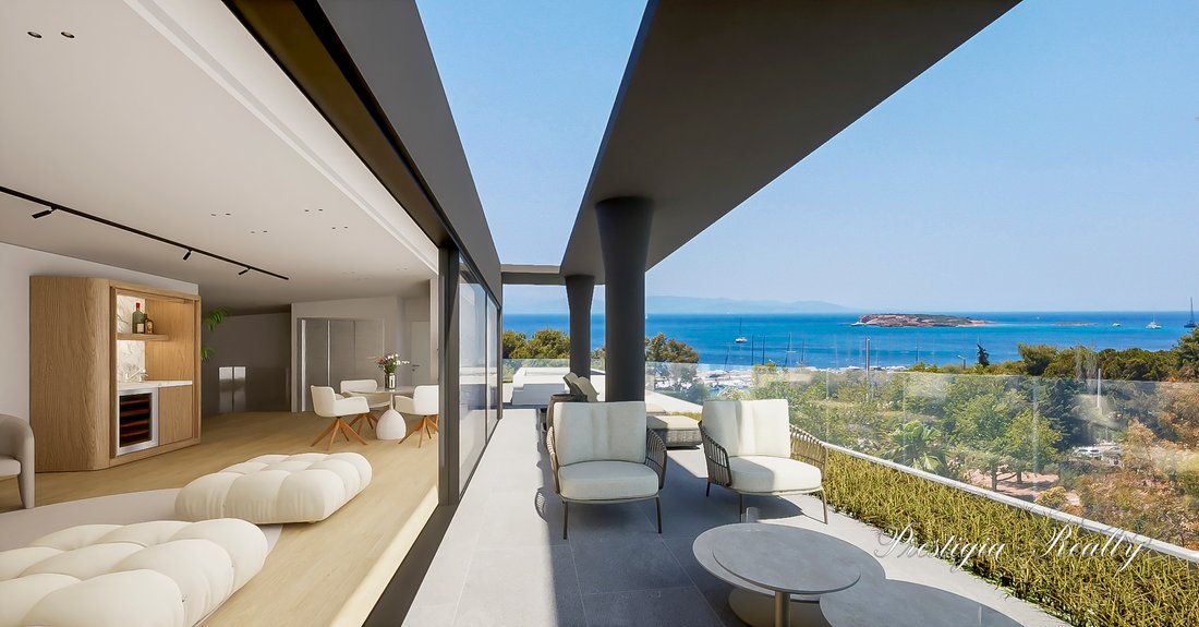 View of Seaside Elegance: Luxury Duplex Penthouse With Private In Voula, Attica ...