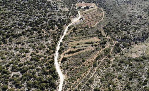 Land in Paros, Aegean, Griechenland 1