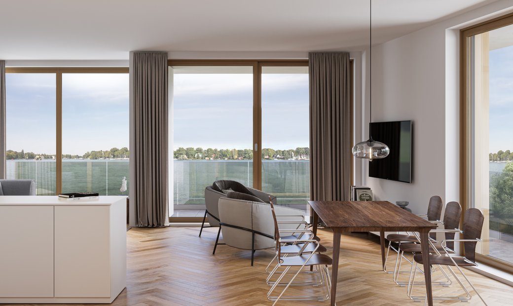 Elegant 4 Bedroom Waterfront Apartment With Balcony In Berlin, Berlin ...