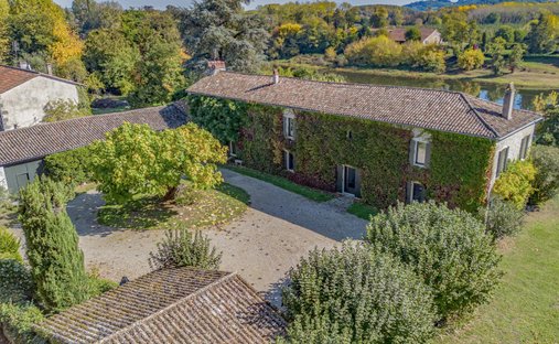 5 Min From Sainte Foy La Grande: Historic Castle Of 600m², Its Vineyard Of 85ha, Gîtes, Stable And 3